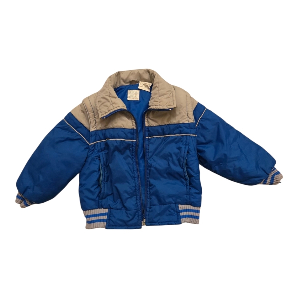 Vintage 1980s-1990s Action Duds Blue & Grey Zip-up Vest/Jacket Combo